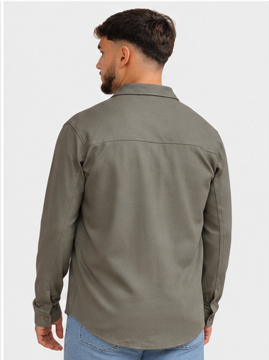 Sobrecamisa de punto verde para hombre de Celopman, imagen 2